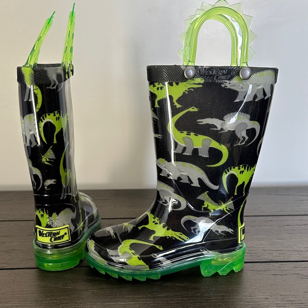 Western Chief Dino LIGHT UP Adventure Rain Boots